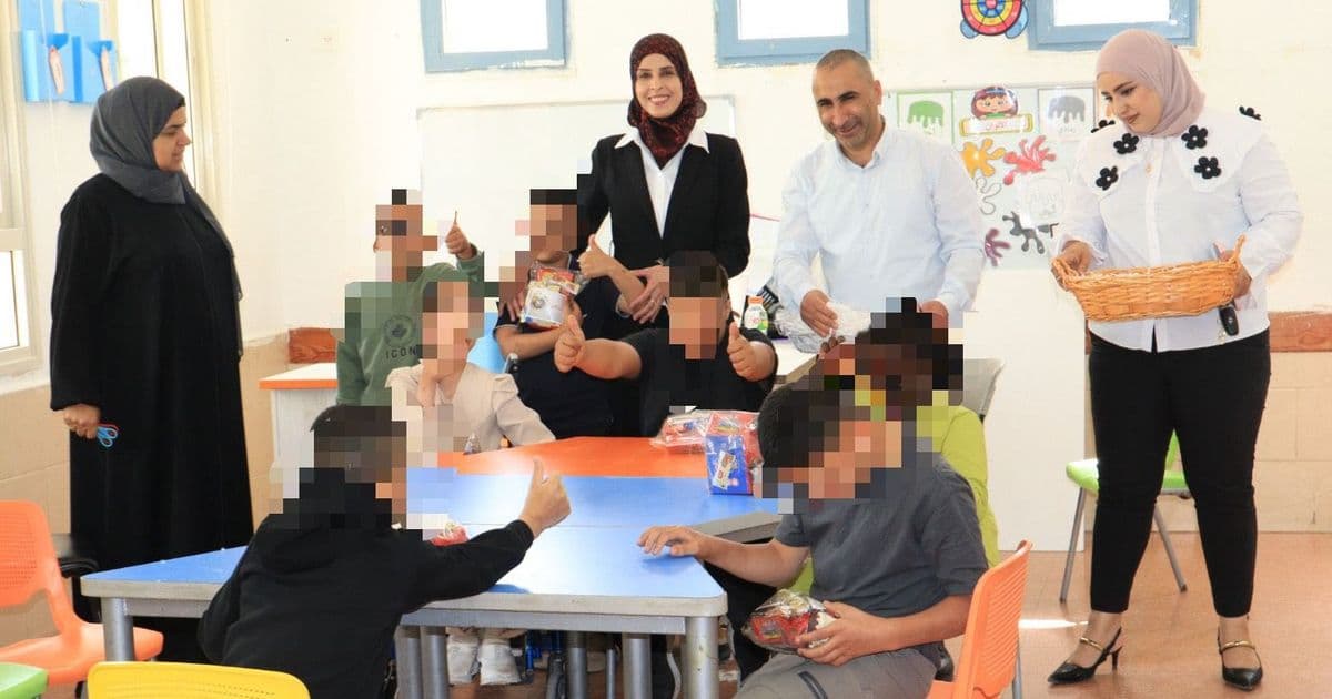 زيارة إنسانية من بنك هبوعاليم لمدرسة الحنان